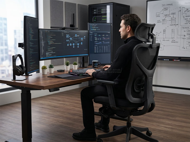 review ghế công thái học nhập khẩu FMX822C