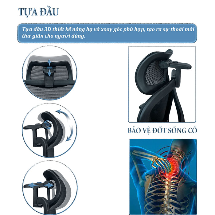 Ghế lưới công thái học FMX822 11