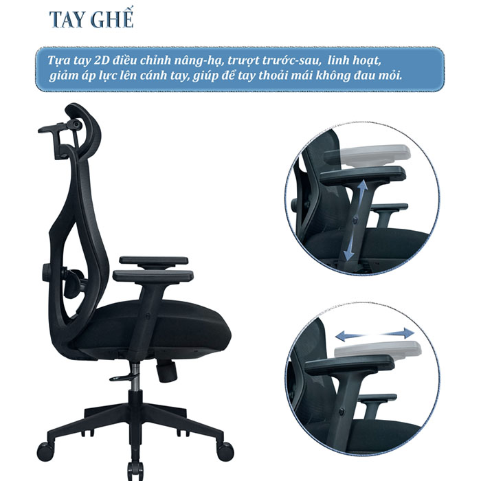 Ghế lưới công thái học FMX822 15