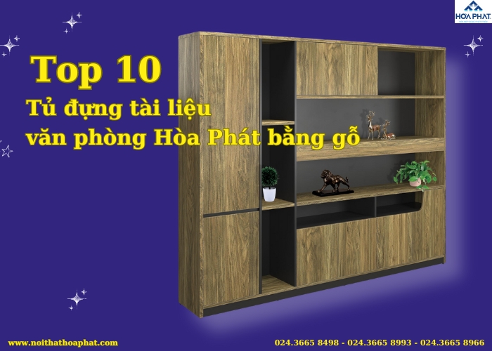 Top 10 tủ đựng tài liệu văn phòng Hòa Phát bằng gỗ