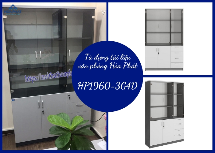 Tủ đựng tài liệu văn phòng Hòa Phát HP1960-3G4D
