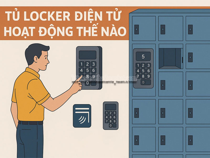 tủ locker điện tử hoạt động thế nào