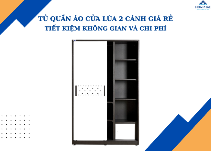 Tủ quần áo cửa lùa 2 cánh giá rẻ, tiết kiệm không gian và chi phí