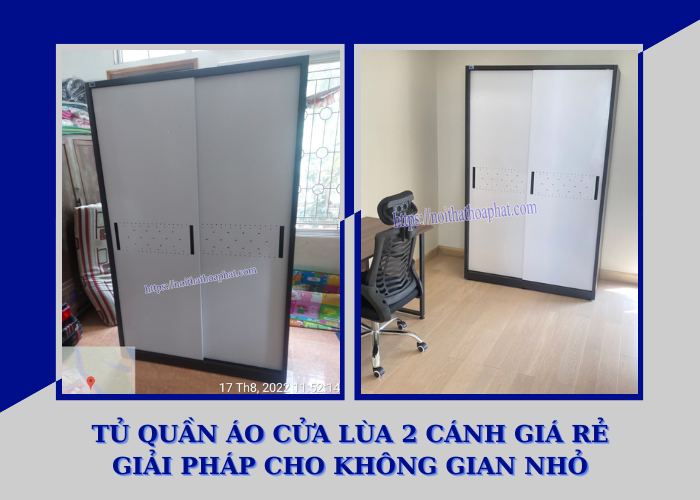 tủ quần áo cửa lùa 2 cánh giá rẻ - giải pháp cho không gian nhỏ