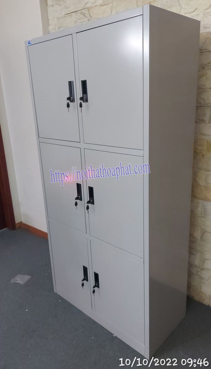 Hình ảnh thực tế tủ sắt Hòa Phát 6 ngăn TU09K6N tại Trung Hòa, Cầu Giấy, Hà Nội