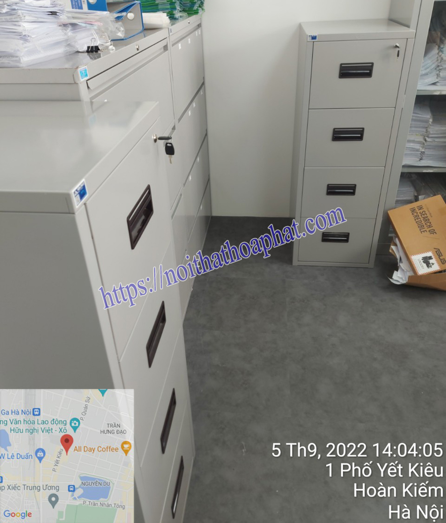 Hình ảnh thực tế tủ sắt Hòa Phát 4 ngăn TU4F tại Yết Kiêu, Hoàn Kiếm, Hà Nội