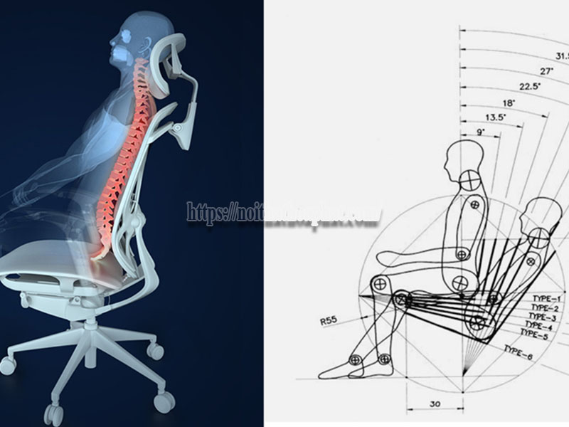 cách chỉnh tựa lưng ghế công thái học