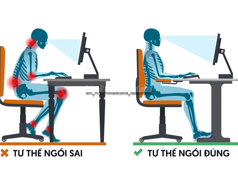 Ngồi đúng tư thế giảm đau lưng