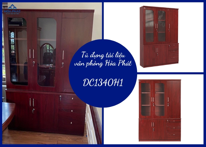 Tủ văn phòng Hòa Phát bằng gỗ DC1340H1
