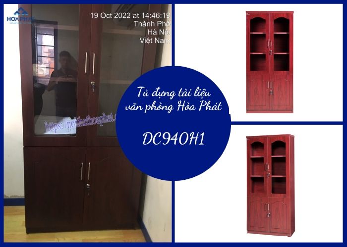 Tủ văn phòng Hòa Phát bằng gỗ DC940H1