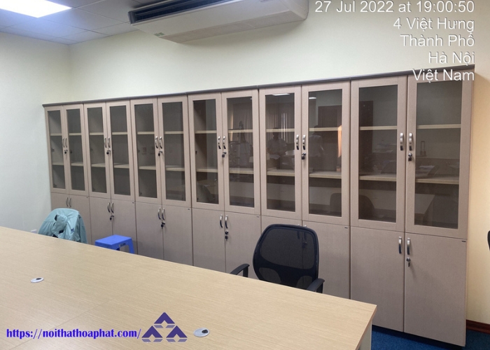 Tủ văn phòng Hòa Phát bằng gỗ NT1960KGN