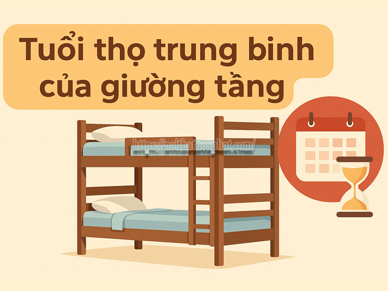 Tuổi thọ trung bình của giường tầng là bao lâu? Yếu tố nào quyết định độ bền?