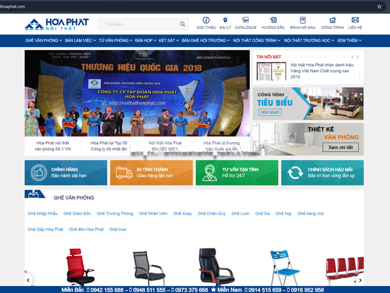 Nơi mua ghế văn phòng Hòa Phát chính hãng