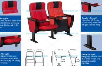 Những mẫu ghế hội trường dễ vận chuyển và lắp đặt