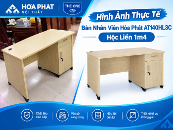 Hình Ảnh Thực Tế Bàn Nhân Viên Liền Hộc AT140HL3C