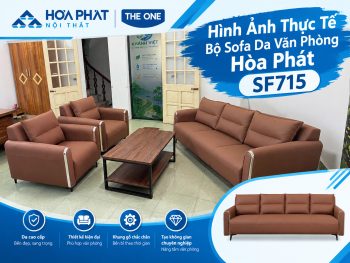 Hình Ảnh Thực Tế Bộ Sofa Da Văn Phòng Hòa Phát SF715