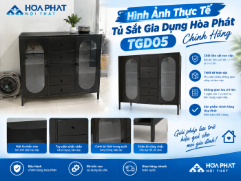 Hình Ảnh Thực Tế Tủ Sắt Gia Dụng Hòa Phát TGD05 Chính Hãng