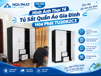 Hình Ảnh Thực Tế Tủ Sắt Quần Áo Gia Đình Hòa Phát TU20B2C3