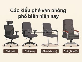 Top 6 Các kiểu ghế văn phòng phổ biến hiện nay