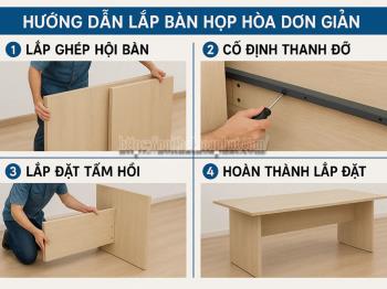 Hướng Dẫn Lắp Bàn Họp Hòa Phát