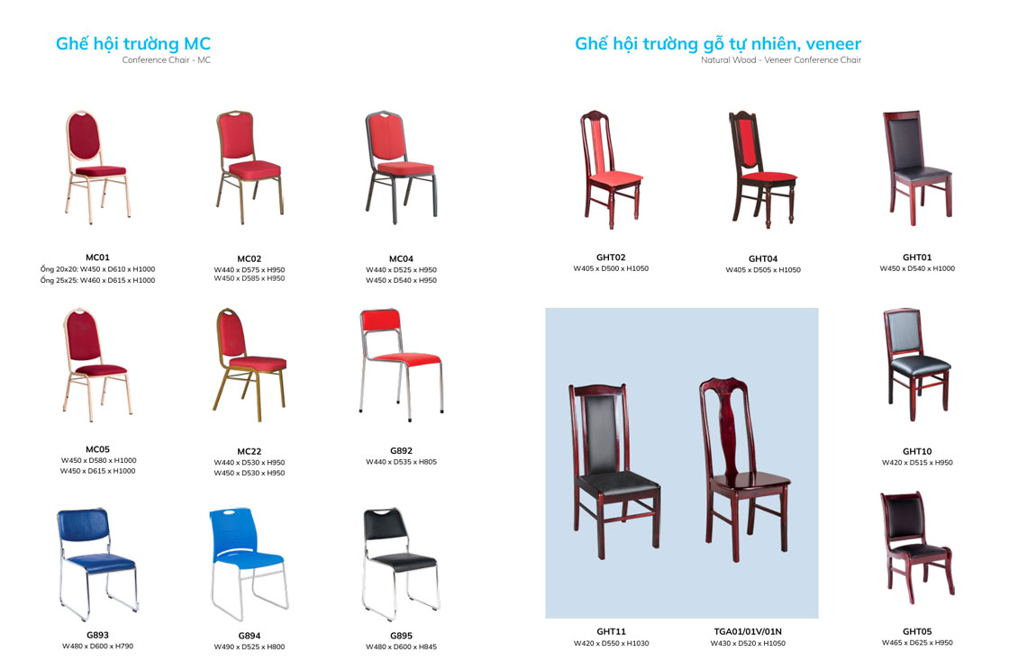 Hình ảnh Ghế hội trường trong catalgoue trang 2