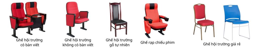 Các loại ghế hội trường Hoà Phát