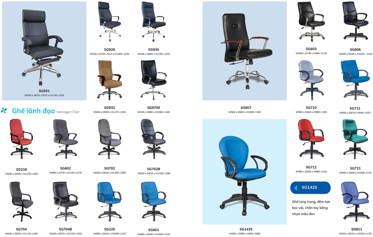 Ghế trưởng phòng cao cấp Hòa Phát